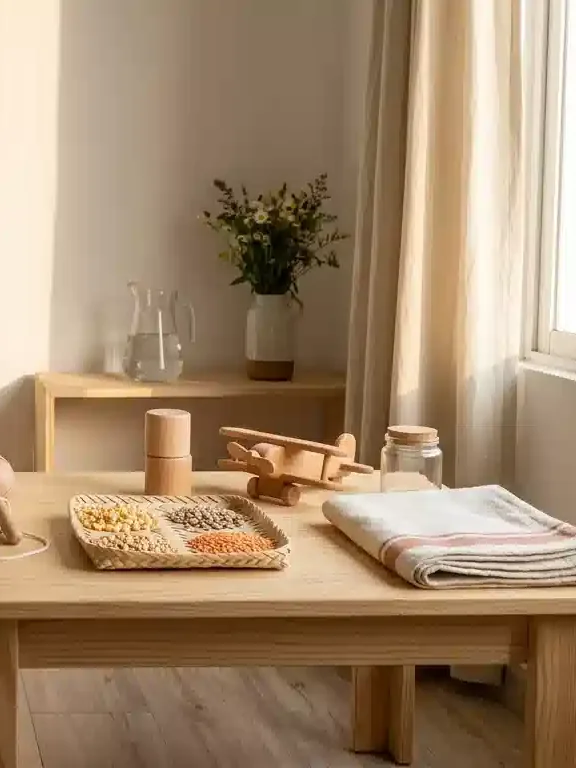 Ambiente Montessori preparado en casa