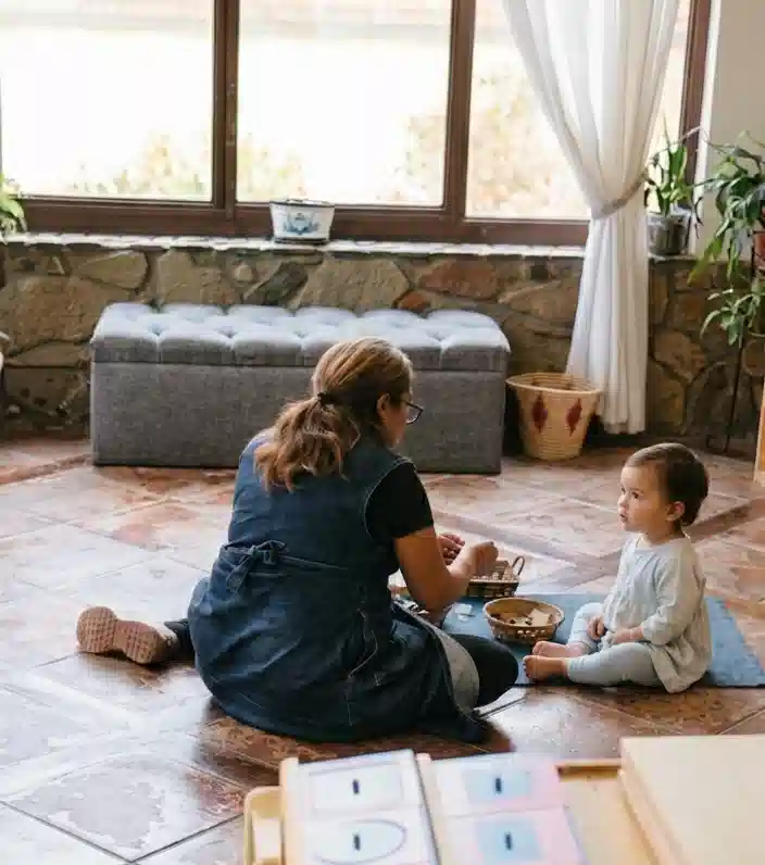 Alma con bebé en aula